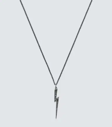Ileana Makri Thunder 18kt white gold necklace with diamonds | Thumbnail 3 Ileana Makri Thunder 18kt white gold necklace with diamonds | Thumbnail 3
