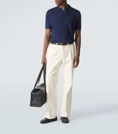 Thom Sweeney Linen and cotton polo shirt | Thumbnail 4 Thom Sweeney Linen and cotton polo shirt | Thumbnail 4