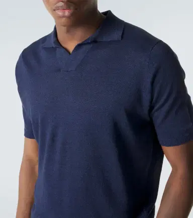 Thom Sweeney Linen and cotton polo shirt | Thumbnail 6 Thom Sweeney Linen and cotton polo shirt | Thumbnail 6