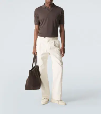 Thom Sweeney Linen and cotton polo shirt | Thumbnail 2 Thom Sweeney Linen and cotton polo shirt | Thumbnail 2