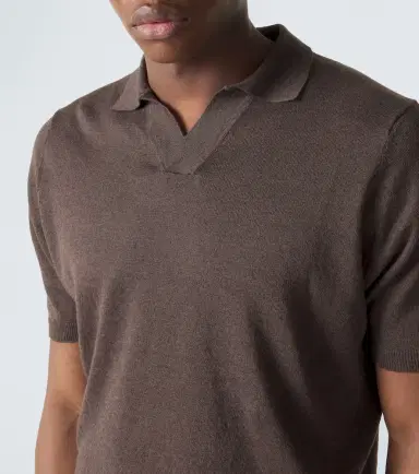 Thom Sweeney Linen and cotton polo shirt | Thumbnail 3 Thom Sweeney Linen and cotton polo shirt | Thumbnail 3