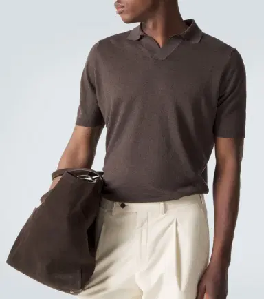Thom Sweeney Linen and cotton polo shirt | Thumbnail 6 Thom Sweeney Linen and cotton polo shirt | Thumbnail 6