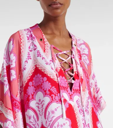 Melissa Odabash Carlotta printed satin kaftan | Thumbnail 3 Melissa Odabash Carlotta printed satin kaftan | Thumbnail 3