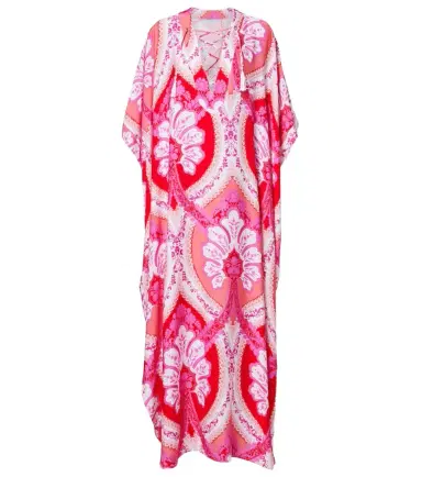 Melissa Odabash Carlotta printed satin kaftan | Thumbnail 1 Melissa Odabash Carlotta printed satin kaftan | Thumbnail 1