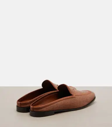 Max Mara Amito leather-trimmed raffia mules | Thumbnail 3 Max Mara Amito leather-trimmed raffia mules | Thumbnail 3