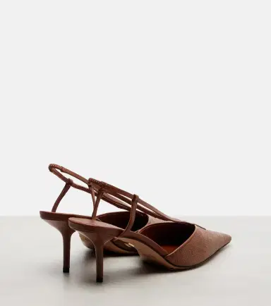 Max Mara Leather-trimmed slingback pumps | Thumbnail 4 Max Mara Leather-trimmed slingback pumps | Thumbnail 4