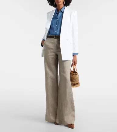 Max Mara Leather-trimmed slingback pumps | Thumbnail 6 Max Mara Leather-trimmed slingback pumps | Thumbnail 6
