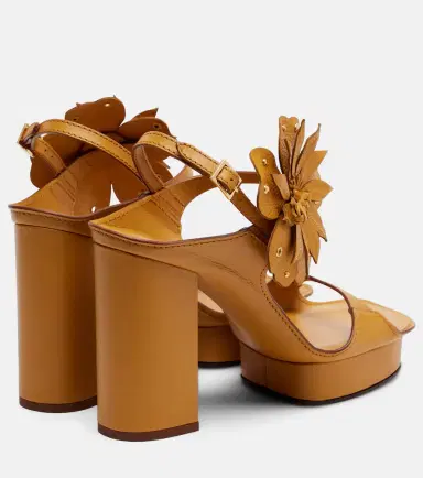 Zimmermann Brightside Platform floral-appliqué leather sandals | Thumbnail 2 Zimmermann Brightside Platform floral-appliqué leather sandals | Thumbnail 2