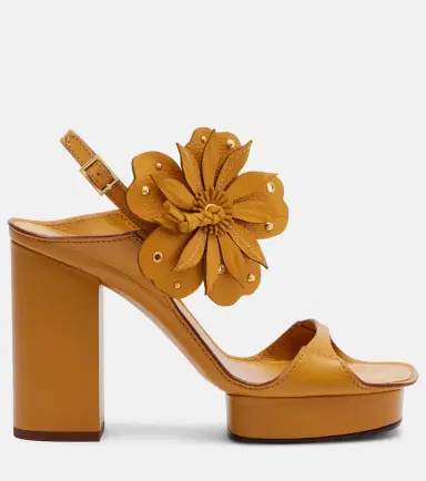 Zimmermann Brightside Platform floral-appliqué leather sandals | Thumbnail 4 Zimmermann Brightside Platform floral-appliqué leather sandals | Thumbnail 4