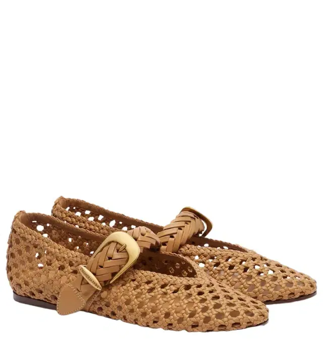 Alchemy woven leather Mary Jane flats Alchemy woven leather Mary Jane flats