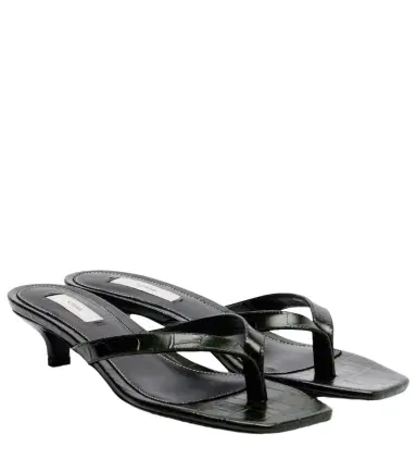 TOTEME Croc-effect leather thong sandals | Thumbnail 1 TOTEME Croc-effect leather thong sandals | Thumbnail 1