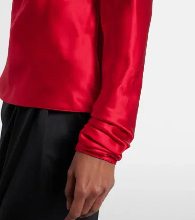 Valentino Draped silk satin top | Thumbnail 4 Valentino Draped silk satin top | Thumbnail 4