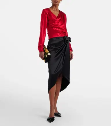 Valentino Draped silk satin top | Thumbnail 5 Valentino Draped silk satin top | Thumbnail 5