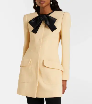 Valentino Tie-neck virgin wool coat | Thumbnail 3 Valentino Tie-neck virgin wool coat | Thumbnail 3