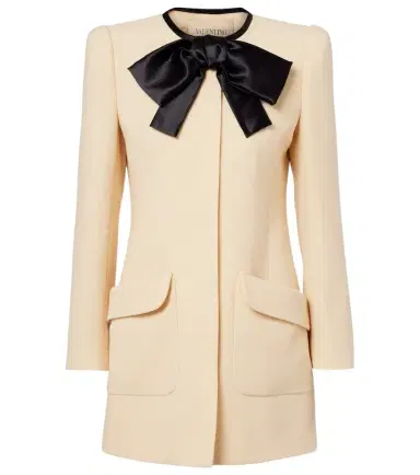 Valentino Tie-neck virgin wool coat | Thumbnail 1 Valentino Tie-neck virgin wool coat | Thumbnail 1