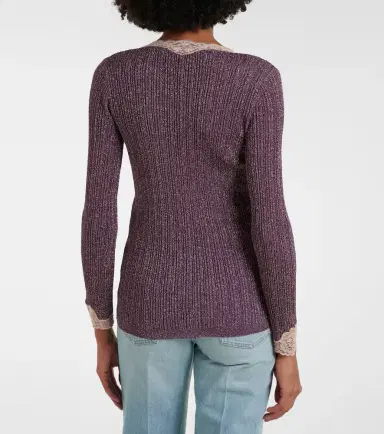 Valentino Lace-trimmed cardigan | Thumbnail 2 Valentino Lace-trimmed cardigan | Thumbnail 2