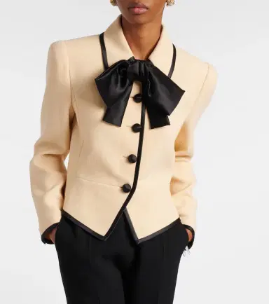 Valentino Bow-detail virgin wool crêpe jacket | Thumbnail 6 Valentino Bow-detail virgin wool crêpe jacket | Thumbnail 6