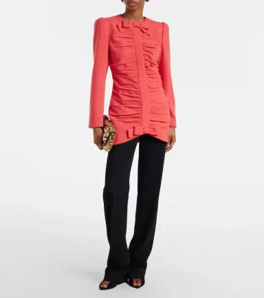 Valentino Crêpe straight pants | Thumbnail 4 Valentino Crêpe straight pants | Thumbnail 4