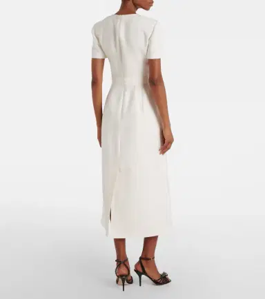 Valentino Crepe Couture floral-appliqué midi dress | Thumbnail 3 Valentino Crepe Couture floral-appliqué midi dress | Thumbnail 3