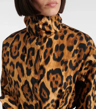Alaïa Alaïa Animal-print taffeta trench coat | Thumbnail 3 Alaïa Alaïa Animal-print taffeta trench coat | Thumbnail 3