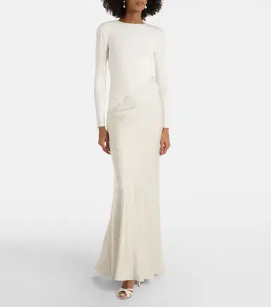 Roland Mouret Satin and jersey gown | Thumbnail 6 Roland Mouret Satin and jersey gown | Thumbnail 6
