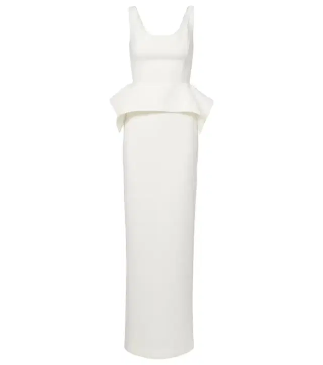 Peplum crêpe gown Peplum crêpe gown