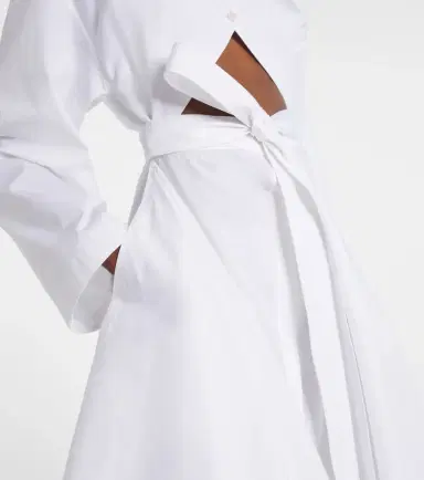 Alaïa Alaïa Cutout cotton poplin midi dress | Thumbnail 2 Alaïa Alaïa Cutout cotton poplin midi dress | Thumbnail 2