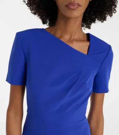 Roland Mouret Draped crêpe midi dress | Thumbnail 5 Roland Mouret Draped crêpe midi dress | Thumbnail 5