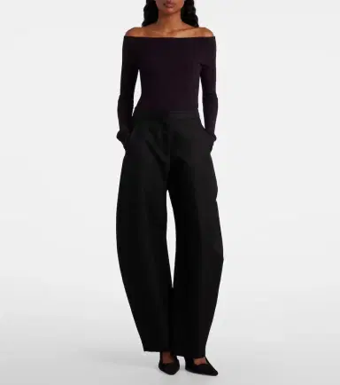 Alaïa Alaïa Wool and silk barrel-leg pants | Thumbnail 2 Alaïa Alaïa Wool and silk barrel-leg pants | Thumbnail 2