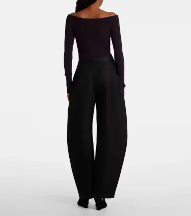 Alaïa Alaïa Wool and silk barrel-leg pants | Thumbnail 3 Alaïa Alaïa Wool and silk barrel-leg pants | Thumbnail 3