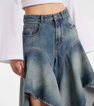 Alaia Alaïa Ruffled wide-leg jeans | Thumbnail 4 Alaia Alaïa Ruffled wide-leg jeans | Thumbnail 4