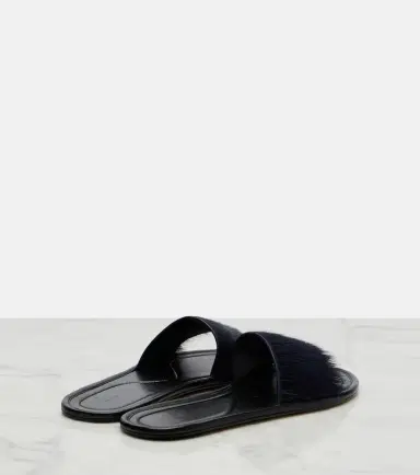 The Row Malick calf hair slides | Thumbnail 3 The Row Malick calf hair slides | Thumbnail 3
