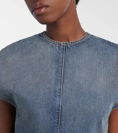 Alaïa Alaïa Belted denim crop top | Thumbnail 5 Alaïa Alaïa Belted denim crop top | Thumbnail 5