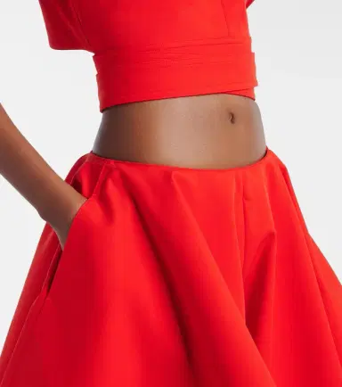 Alaïa Alaïa Ruffled cotton gabardine tapered pants | Thumbnail 2 Alaïa Alaïa Ruffled cotton gabardine tapered pants | Thumbnail 2