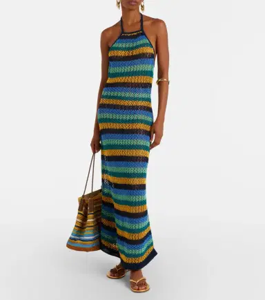 Etro Striped cotton-blend maxi dress | Thumbnail 4 Etro Striped cotton-blend maxi dress | Thumbnail 4