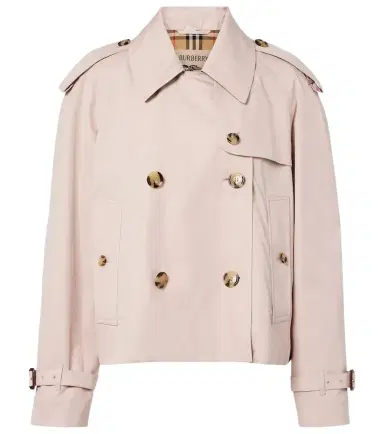 Burberry Cropped cotton gabardine trench coat | Thumbnail 1 Burberry Cropped cotton gabardine trench coat | Thumbnail 1