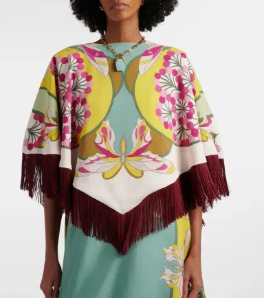La DoubleJ Florette Placée reversible satin poncho | Thumbnail 2 La DoubleJ Florette Placée reversible satin poncho | Thumbnail 2
