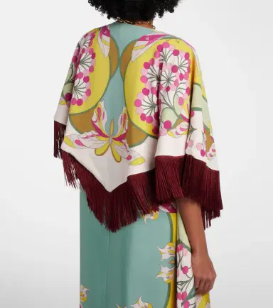 La DoubleJ Florette Placée reversible satin poncho | Thumbnail 5 La DoubleJ Florette Placée reversible satin poncho | Thumbnail 5