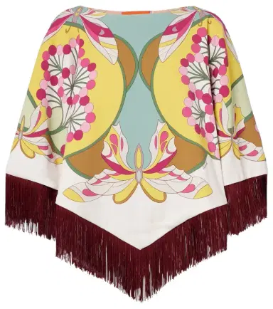 La DoubleJ Florette Placée reversible satin poncho | Thumbnail 1 La DoubleJ Florette Placée reversible satin poncho | Thumbnail 1