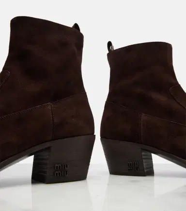 Miu Miu Suede ankle boots | Thumbnail 3 Miu Miu Suede ankle boots | Thumbnail 3