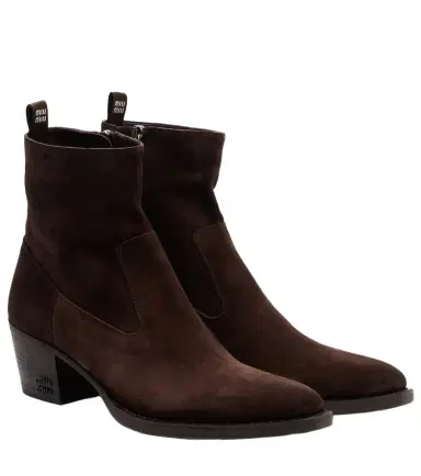 Miu Miu Suede ankle boots | Thumbnail 1 Miu Miu Suede ankle boots | Thumbnail 1