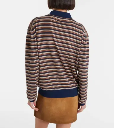 Miu Miu Striped virgin wool polo sweater | Thumbnail 2 Miu Miu Striped virgin wool polo sweater | Thumbnail 2