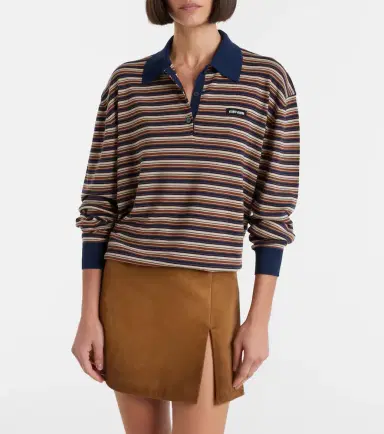 Miu Miu Striped virgin wool polo sweater | Thumbnail 3 Miu Miu Striped virgin wool polo sweater | Thumbnail 3