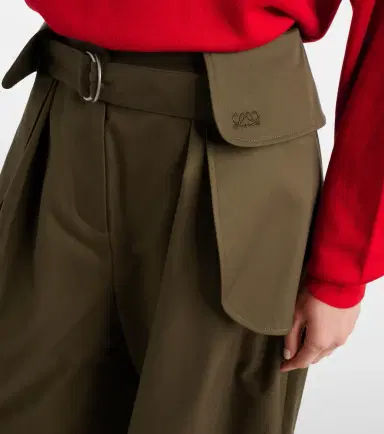 Loewe Double L cotton and silk barrel-leg pants | Thumbnail 3 Loewe Double L cotton and silk barrel-leg pants | Thumbnail 3