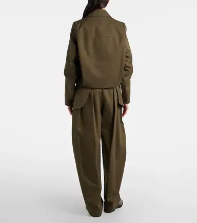 Loewe Double L cotton and silk barrel-leg pants | Thumbnail 4 Loewe Double L cotton and silk barrel-leg pants | Thumbnail 4