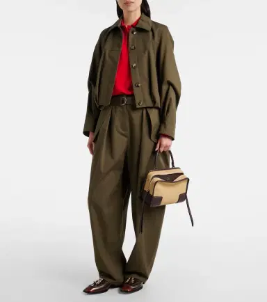 Loewe Double L cotton and silk barrel-leg pants | Thumbnail 5 Loewe Double L cotton and silk barrel-leg pants | Thumbnail 5