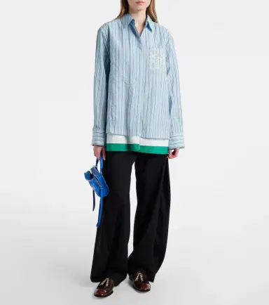 Loewe Anagram cotton-blend poplin shirt | Thumbnail 4 Loewe Anagram cotton-blend poplin shirt | Thumbnail 4
