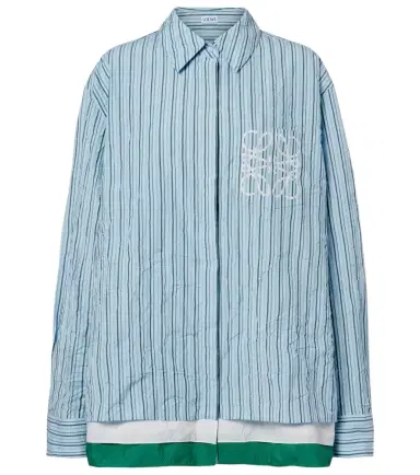 Loewe Anagram cotton-blend poplin shirt | Thumbnail 1 Loewe Anagram cotton-blend poplin shirt | Thumbnail 1