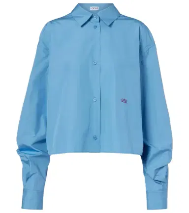 Loewe Anagram embroidered cotton shirt | Thumbnail 1 Loewe Anagram embroidered cotton shirt | Thumbnail 1