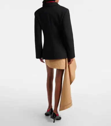 Loewe Asymmetric silk-trimmed cotton miniskirt | Thumbnail 5 Loewe Asymmetric silk-trimmed cotton miniskirt | Thumbnail 5